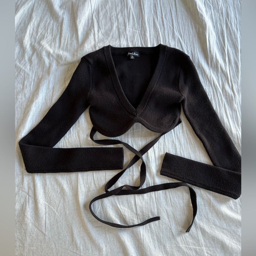 For Love & Lemons Edith Crop Sweater